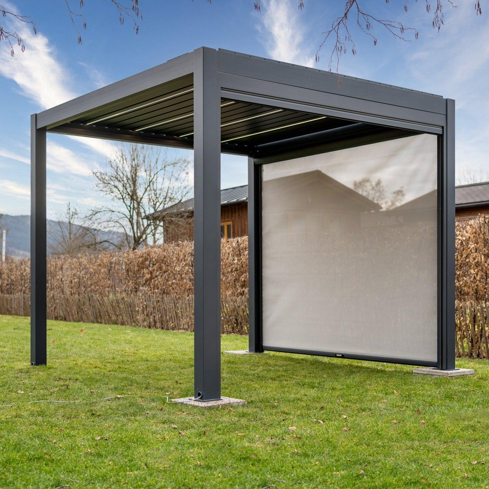 markise lamellen Textil-Screen | Sicht & Wetterschutz – lamellendach-online.com